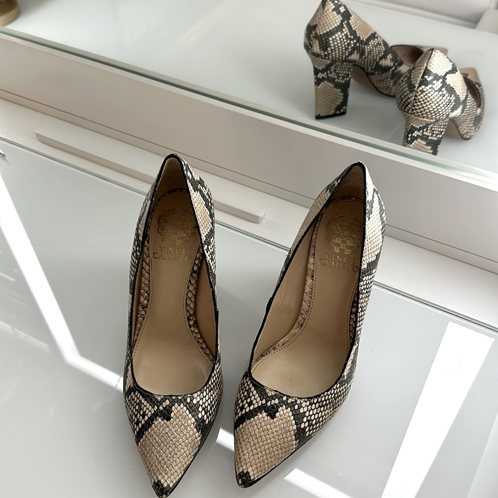 Vince Camuto Snake Skin Heels